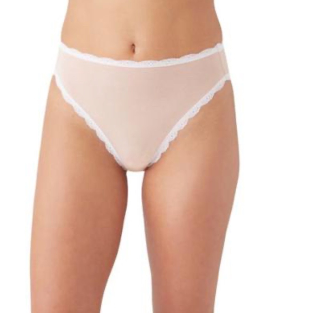 B.tempt'd by Wacoal Women's Inspired Eyelet Hi Leg Panty in Rose Smoke NWT